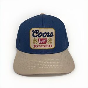 Coors Banquet Rodeo Beer Hat SnapBack Blue Tan Patch OSFM Trucker 2026 Bull New